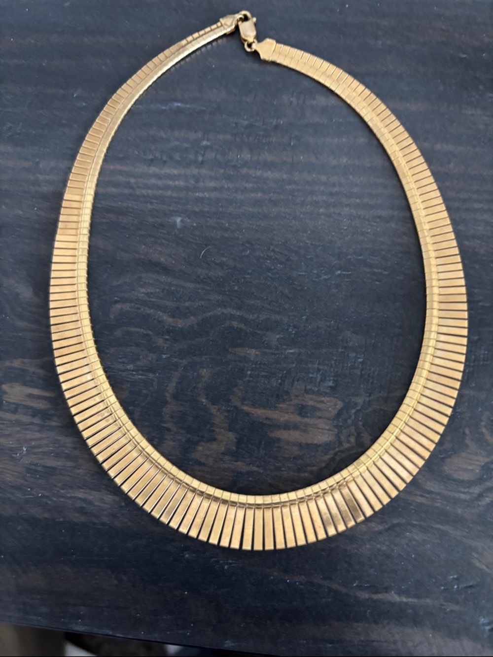 Gold-Tone Textured Collar Necklace - Women's Jewelry - Picture 3 of 4